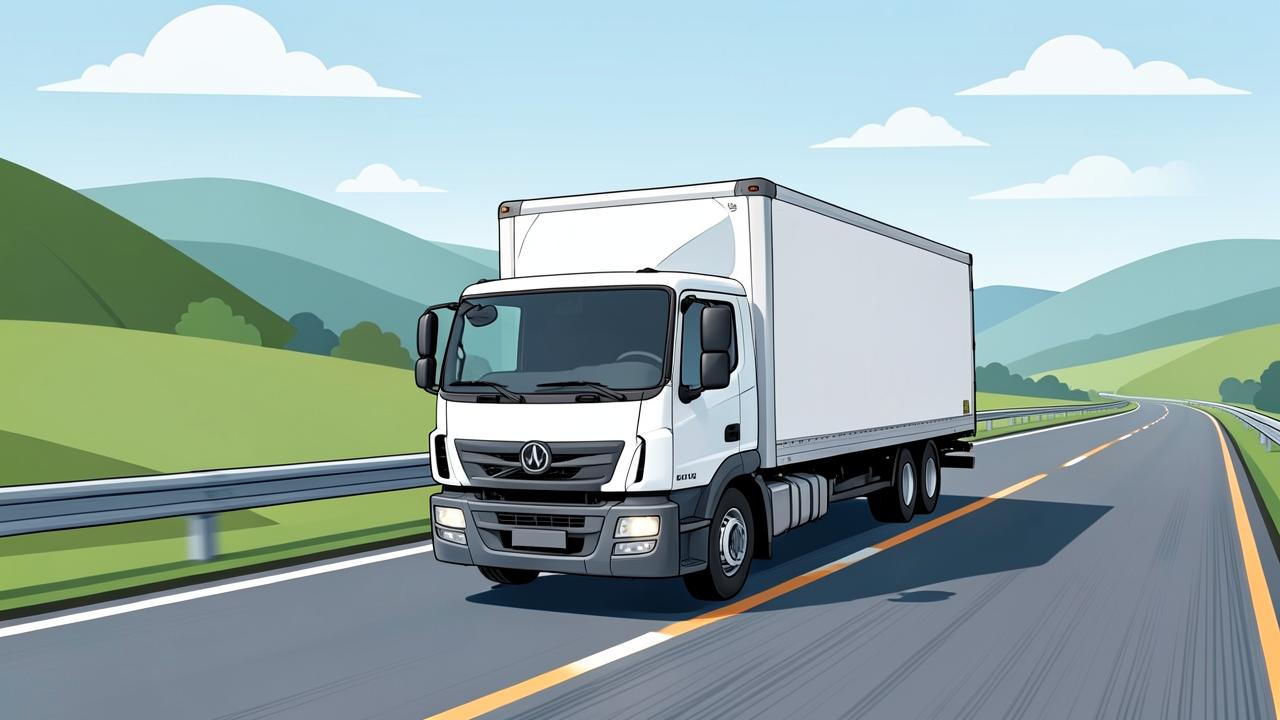 Umzugs-LKW auf der Autobahn bei einem Fernumzug